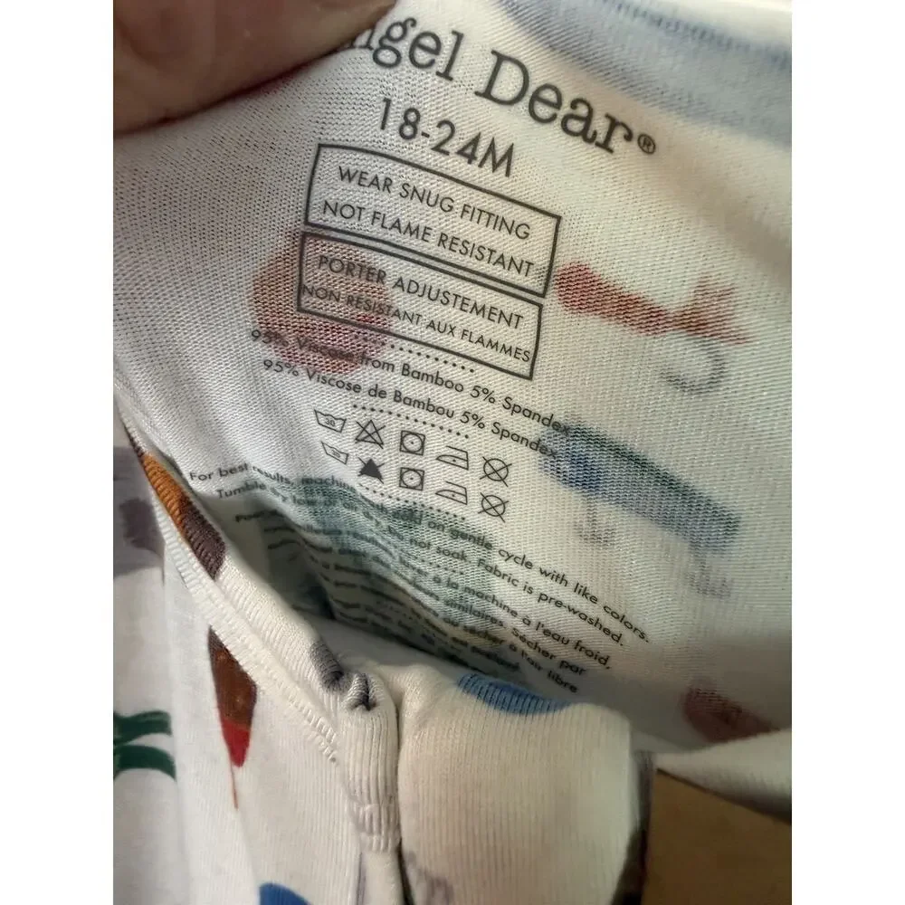 Angel Dear Bamboo Zip Footie Fishing Tools 18-24 Months NWT
